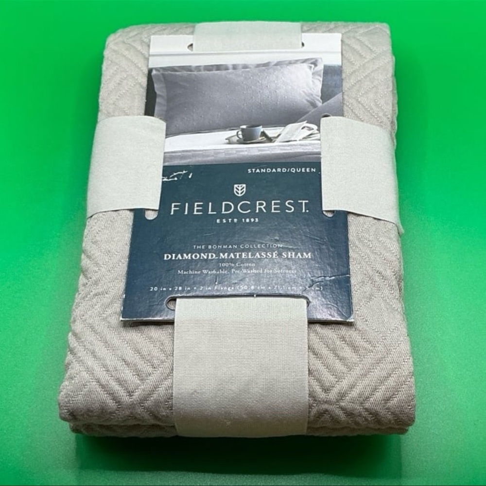 Fieldcrest Beige Diamond Matelassé Sham